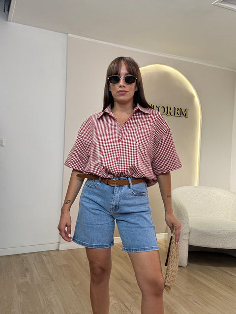 Camicia Vichy mezza manica