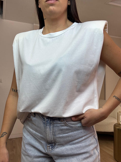 T-shirt basic con spallina