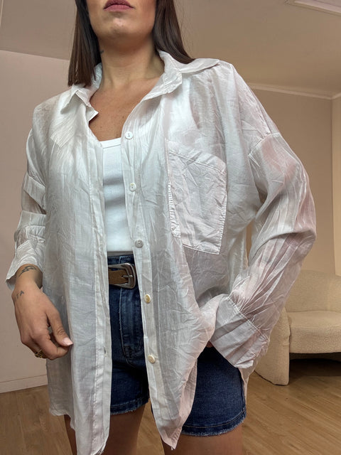Camicia velata con taschino