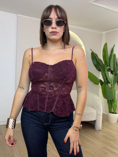 Top pizzo con coppe