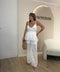 Coordinato pantalone e top sangallo