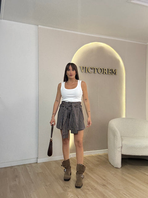 Pantagonna effetto finta camicia