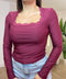Maglia in lycra con profili pizzo