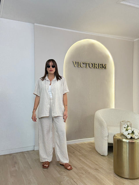 Coordinato set pantalone e camicia