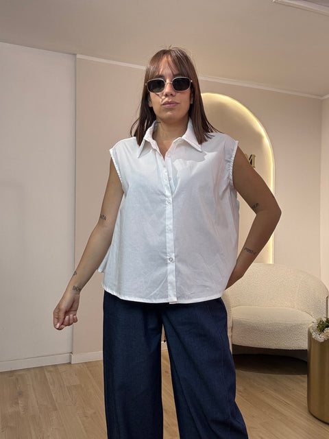 Camicia in cotone giro manica
