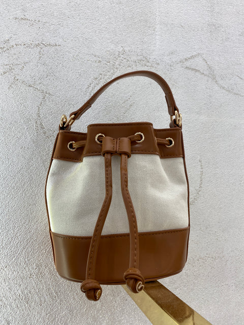 Borsa secchiello cuoio