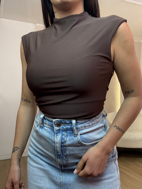 Body mezzo collo scollatura sul retro