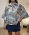 Camicia floreale manica campana