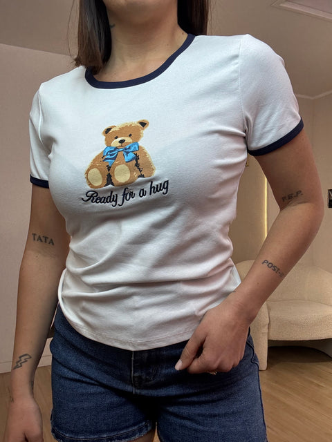 T shirt Teddy con profili