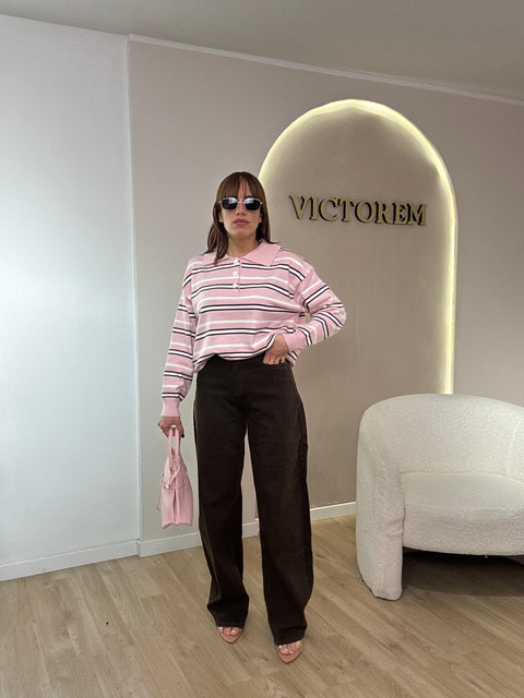 Jeans balloon marrone - Victorem