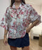 Camicia floreale manica campana