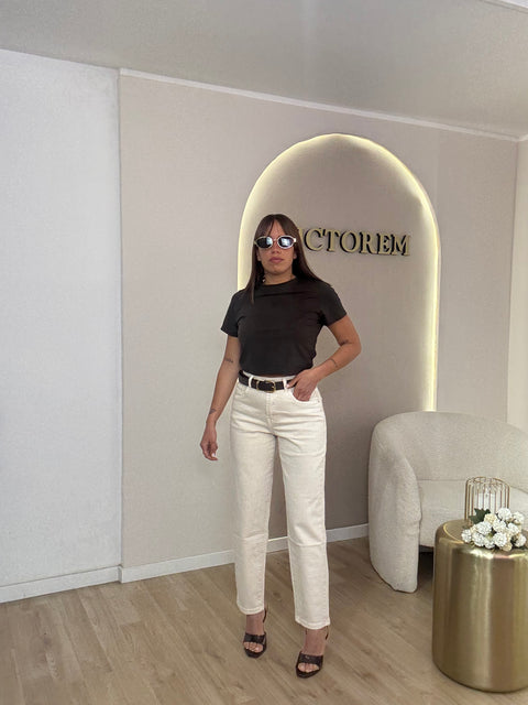 Jeans Mom fit beige