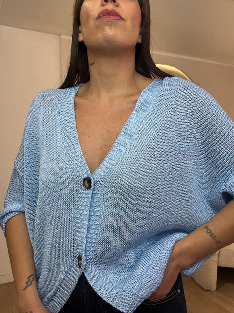 Cardigan over in filo