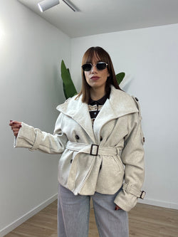 Cappotto con cinta