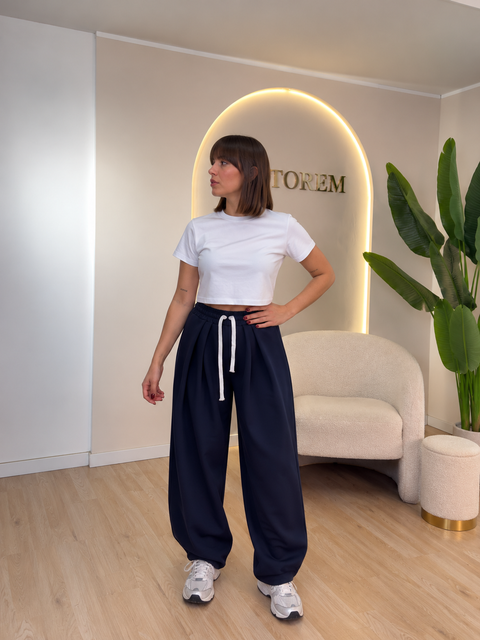 Pantalone tuta baloon con laccio