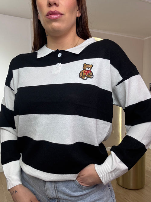 Maglia righe con Teddy