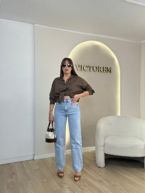 Jeans mom fit See
