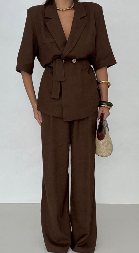 Tailleur misto lino