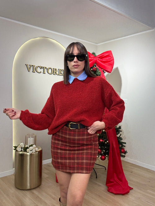 Gonna quadri con cinta