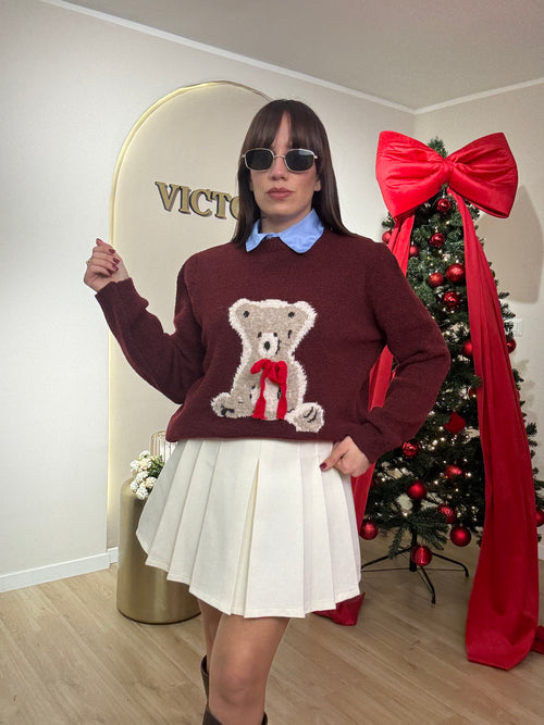 Maglia Teddy con fiocchetto