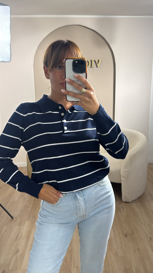 Maglia polo riga