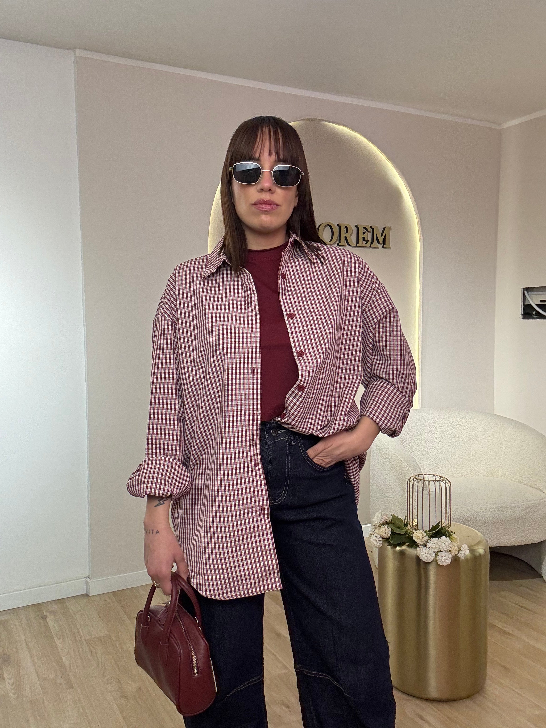 Camicia quadretti 100% cotone