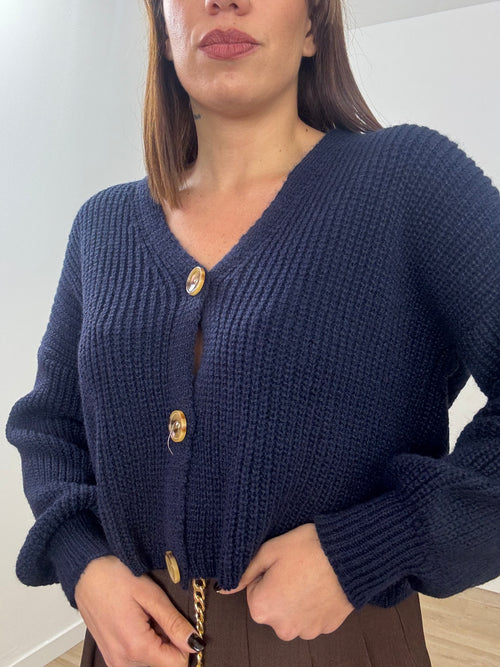 Cardigan lana grossa