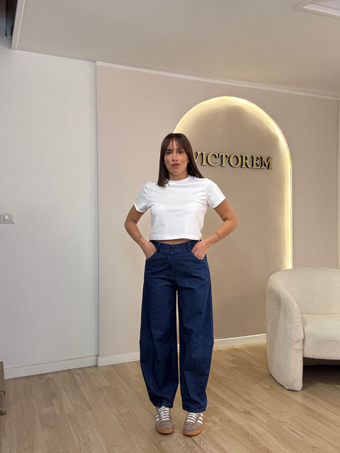 Pantalone balloon tessuto leggero