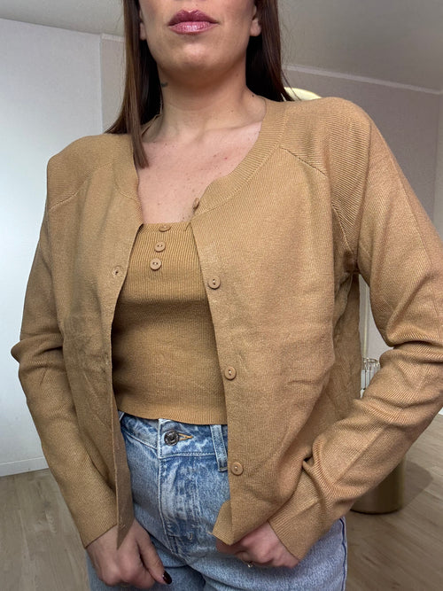 Twinset in lana rasata