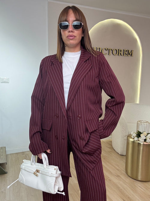 Tailleur doppio petto gessato