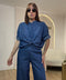Camicia denim gessata