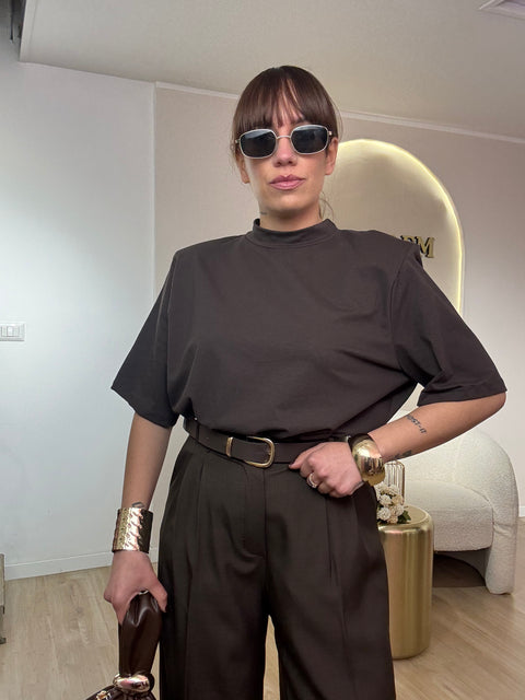 T-shirt over con spallina mezzo collo - Victorem