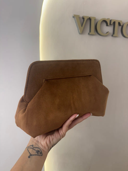 Pochette camoscio con tracolla