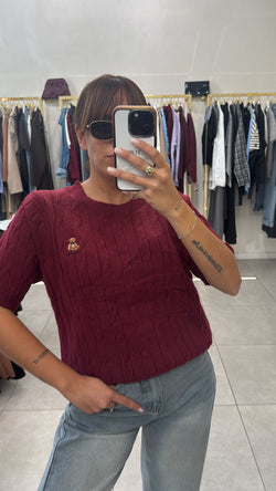 Maglia treccia con Teddy