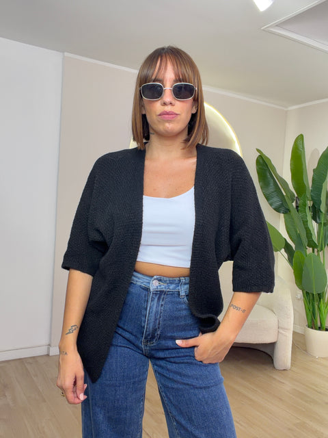 Cardigan oversize nido d'ape