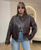 Jacket ecopelle con tasche