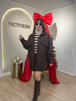 Camicione pesante con bottoni over