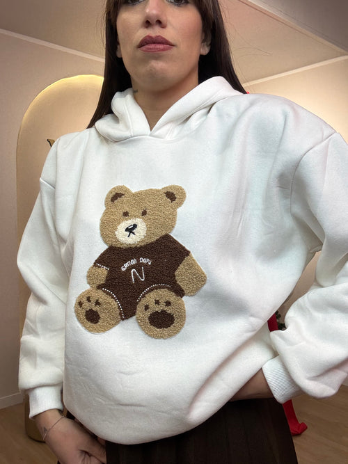 Felpa Teddy con cappuccio