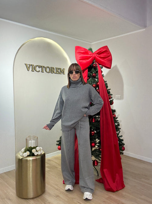 Coordinato lana rasata collo alto new