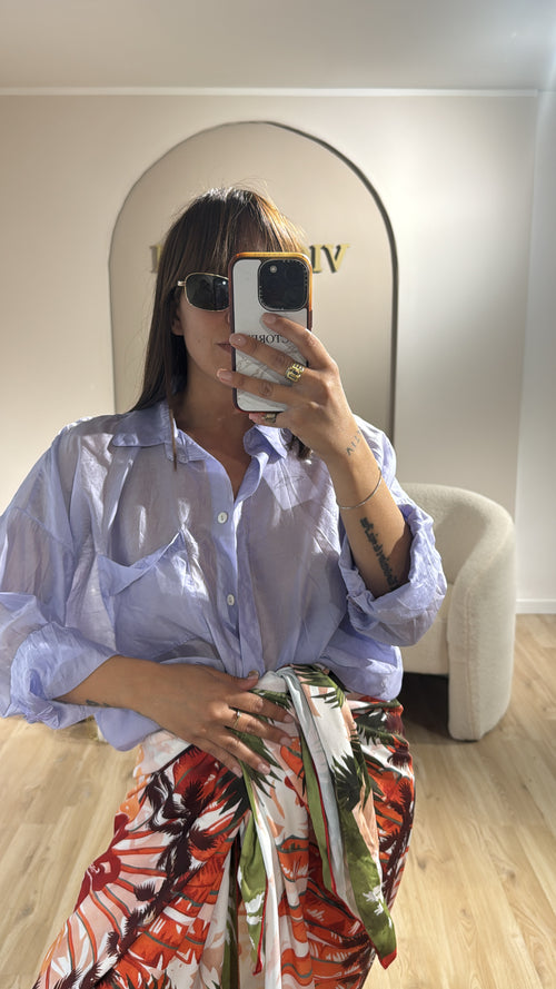 Camicia velata con taschino