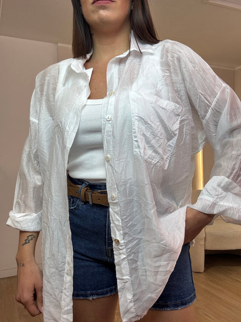 Camicia velata con taschino