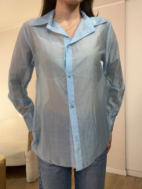 Camicia velata manica lunga