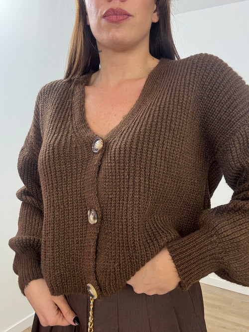 Cardigan lana grossa