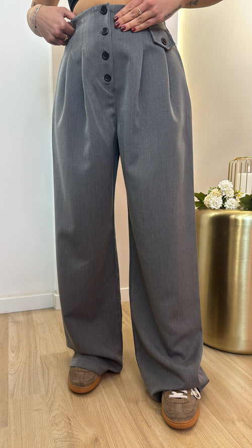 Pantalone palazzo con bottoni