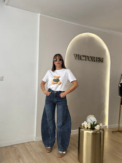 Jeans ballon sabbiato