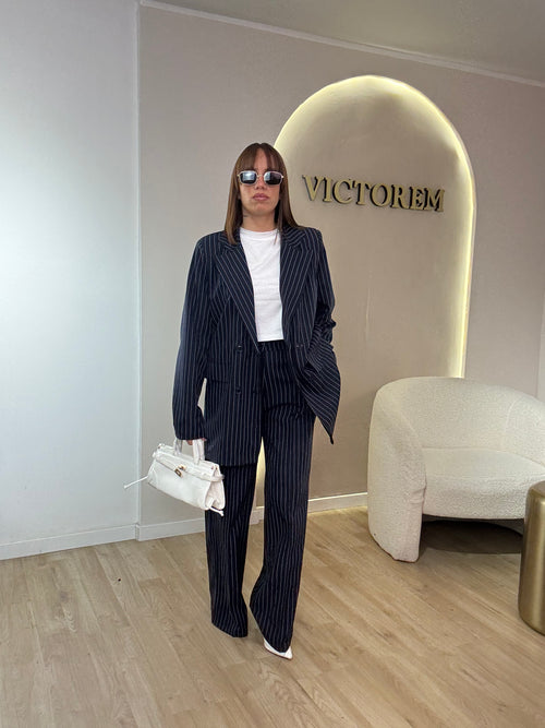 Tailleur doppio petto gessato