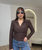 Maglia in lycra con spalline e colletto - Victorem