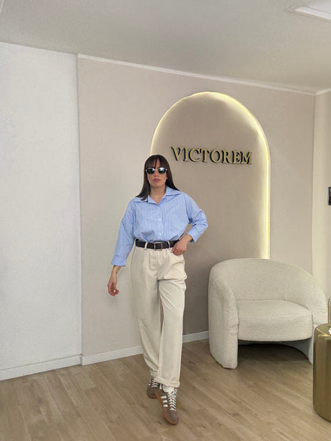 Pantalone “ Luana “ con cinta - Victorem