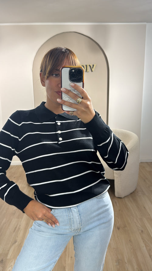 Maglia polo riga