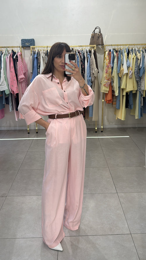 Camicia simil lino bottini